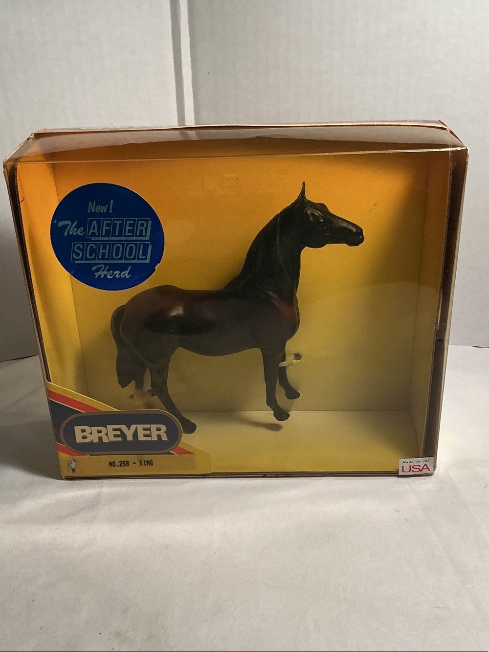 NIB Breyer #258 King After School Herd Dark Bay Model Horse in original box